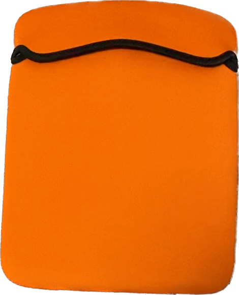 Orange Tablet/Book Pouch with Folded Top