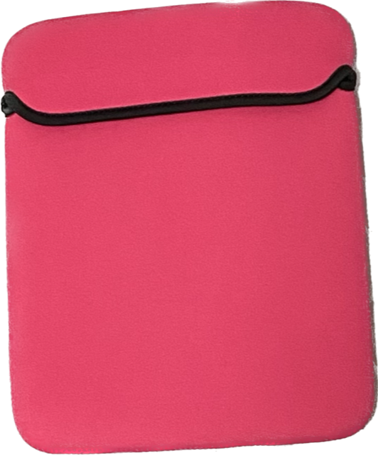 Pink Tablet/Book Pouch with Folded Top